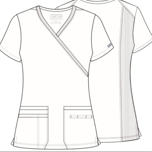 Cherokee workwear modern fit/back stretch panels - Sz XS – galaxy blue - Picture 3 of 6